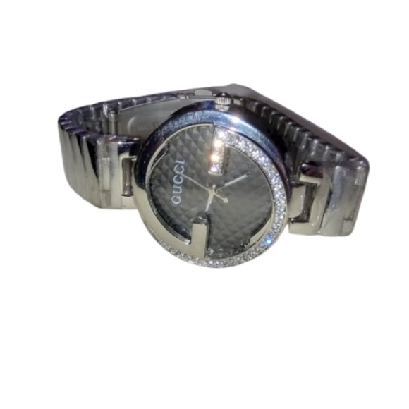 Women's Gucci Watch, Black Bezel, Stones Around Face, Stainless Steel, #1699 #10 - Picture 5 of 16